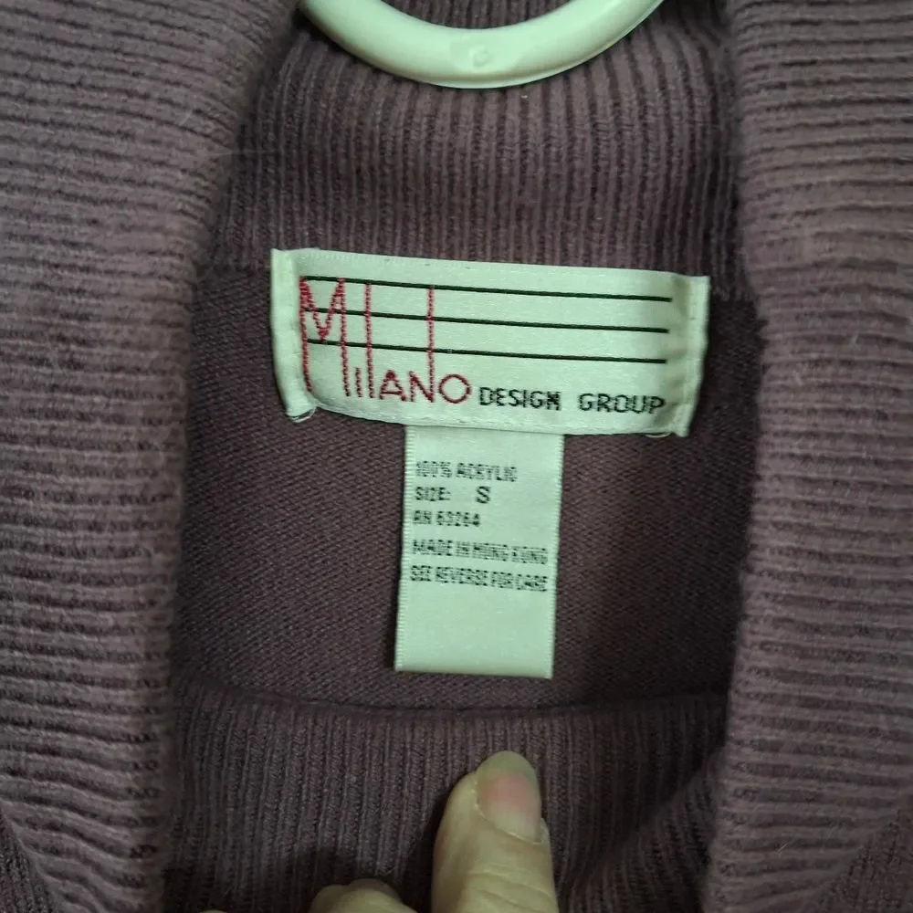 Milano Dusty Purple Turtleneck Sweater